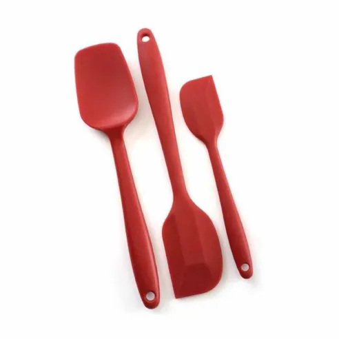 Juego De Espatulas De Silicon, En Color Rojo, 3 Unidades. NORPRO 2998