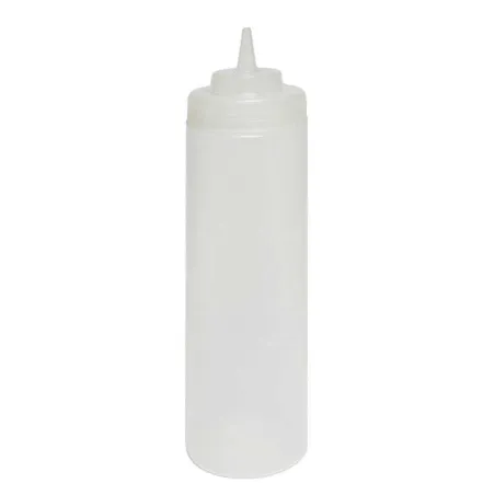 Botella Transparente de Boca Ancha para Salsas de 24 Onzas THUNDER PLTHSB024CW