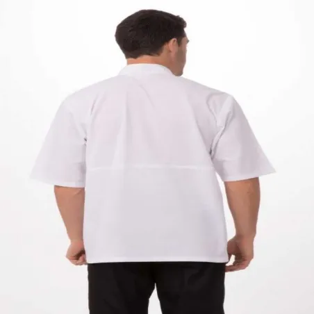 Gabacha para Chef  Montreal Talla (L) de Color Blanco CHEF WORKS JLCV-WHT-L