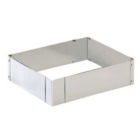 Aro Cuadrado de Acero Inoxidable de 20 x 4 Centimetros KING METAL CRSQ5