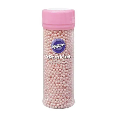 Confitillo en Forma de Perlas Color Rosado WILTON 710-1132