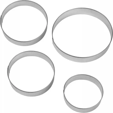Cortador de Galletas Redondo, Set 4 Unidades WILTON 2308-0914