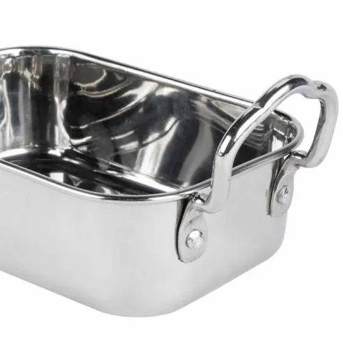 Bandeja de Acero Inoxidable para Rostizar de 14.5 x 9.5 x 4.5 Centimetros KING METAL MRP53