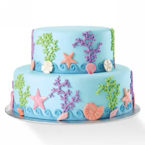 Molde Fondant Diseno Vida Marina, Color Azul WILTON 409-2552