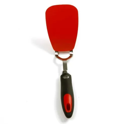 Espatula Volteable de Nylon y de Acero Inoxidable, Color Rojo, 12 Pulgadas, Grip-EZ. NORPRO 1416R