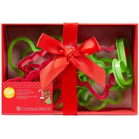 cortador de galletas navidenas, set de 10 piezas navideno 2304-3956