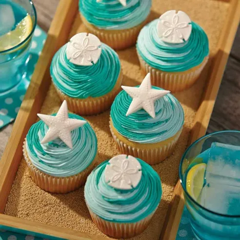 Molde Fondant Diseno Vida Marina, Color Azul WILTON 409-2552