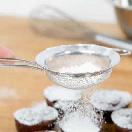 Colador Redondo de Acero Inoxidable de 14 Centimetros KING METAL SRS14