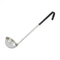 Cucharon de Acero Inoxidable con Puno PVC de 8 Onza king metal lop08vblk
