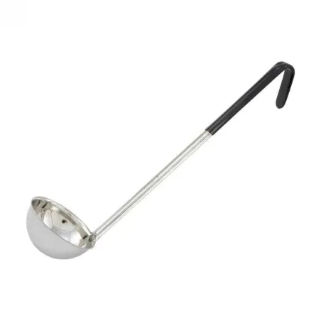 Cucharon de Acero Inoxidable con Puno PVC de 8 Onza king metal lop08vblk