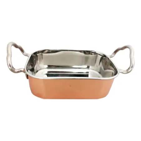 Sarten Asador Mini Liso de Cobre de 12.5 x 8.5 x 4 Centimetros KING METAL MRP53MC