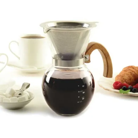 Cafetera de Vidrio con Filtro de Acero Inoxidable de 22 Onzas  NORPRO 5588