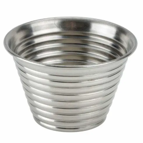 Salsera de Acero Inoxidable Acanalada de 3-1/2 Onzas / 105 Mililitros KING METAL SC35R
