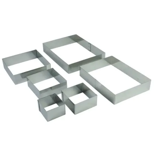 Aro Cuadrado de Acero Inoxidable de 20 x 4 Centimetros KING METAL CRSQ5