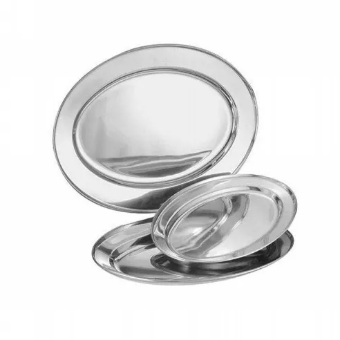 Platon Ovalado de Acero Inoxidable de 10 Pulgadas / 25 Centimetros KING METAL OP25