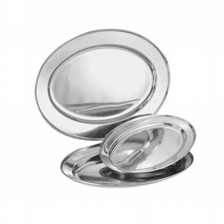 Platon Ovalado de Acero Inoxidable de 10 Pulgadas / 25 Centimetros KING METAL OP25