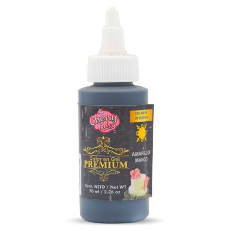 Colorante en Gel Premiun Amarillo Mango de 70 Mililitros CHERRY AND CAKE CGP-02