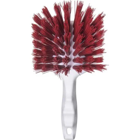 Cepillo de Cerdas de Polyester de 8 Pulgadas de Color Rojo CARLISLE 40541EC05