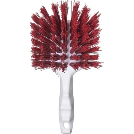 Cepillo de Cerdas de Polyester de 8 Pulgadas de Color Rojo CARLISLE 40541EC05