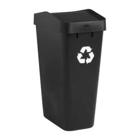 Basurero Reciclaje Slim Negro de 50 Quartos RUBBERMAID 2170114