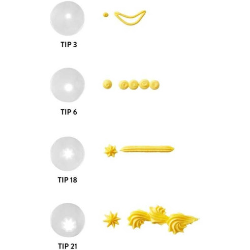 Juego de Boquillas Desechables para Decoracion  (3, 6, 18, 21). WILTON 418-6613