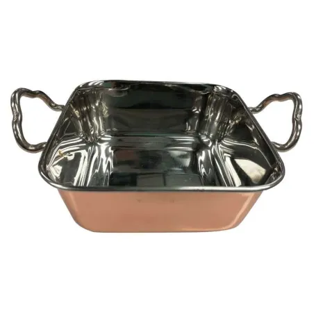 Sarten Kadai Cuadrado de 13 X 13 X 5 Pulgadas de Color Plateado KING METAL KSQ13C