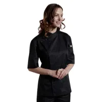 Gabacha con 3 Broches, Manga 2/4, Talla M, Color Negro  CHECKEDOUT CU158Z0100E-M