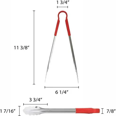 Pinza de Acero Inoxidable de 12 Pulgadas, Color Rojo THUNDER SLTG812R