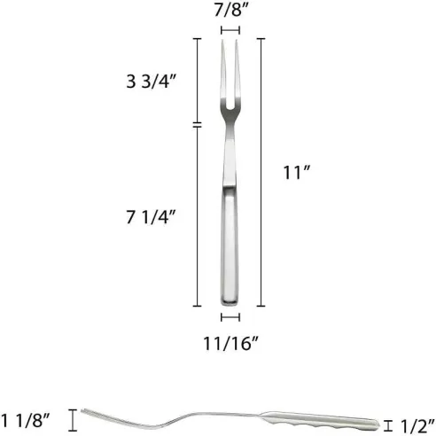 Tenedor de Acero Inoxidable Hollow Handle de 11 Pulgadas THUNDER SLBF004