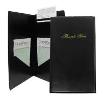 Porta Facturas de 9 x 5 Pulgadas, Color Negro  MASTER CHEF GCH-3BK 2