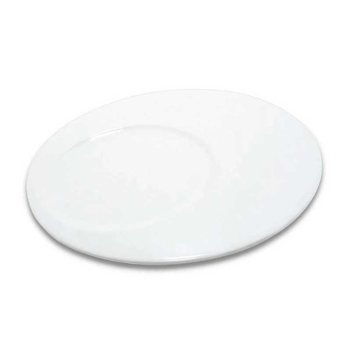 Plato Redondo de Porcelana con Forma de Luna 31 Centimetros Blanco CATER MAX 15071-2