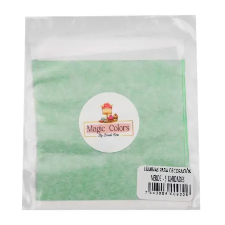 Laminas para Decoracion de Color Verde, Paquete de 5 Unidades MAGIC COLORS P0528