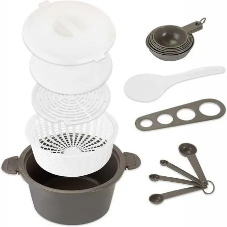 Olla Arrocera y Pasta de Microondas, Set de 17 Piezas PROGRESSIVE PS-97GY