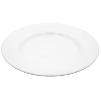 Plato Redondo de Porcelana Borde Ancho de 6.5 Pulgadas Blanco CATER MAX A700 2