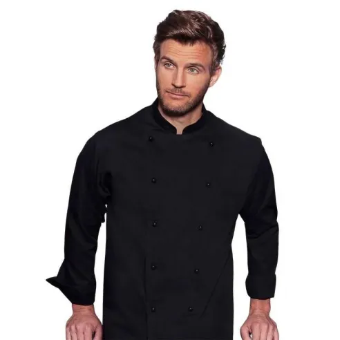Gabacha Ejecutiva de Manga Larga de Color Negro Talla XL CHECKEDOUT CU101C0100A-XL