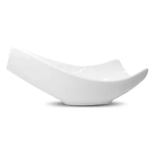 Bowl Rectangular de Porcelana con Forma de Canoa 22 x 10 Centimetros Blanco CATER MAX 15062-1