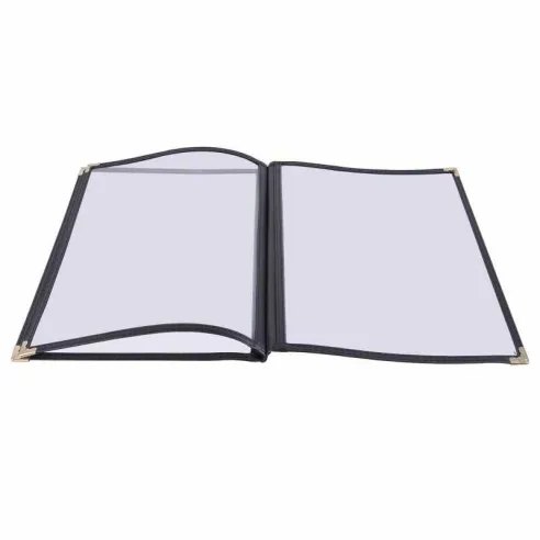 Porta Menu 4 Paginas de 8.5 x 11 Pulgadas, Color Negro  THUNDER PLMENU-L4BL