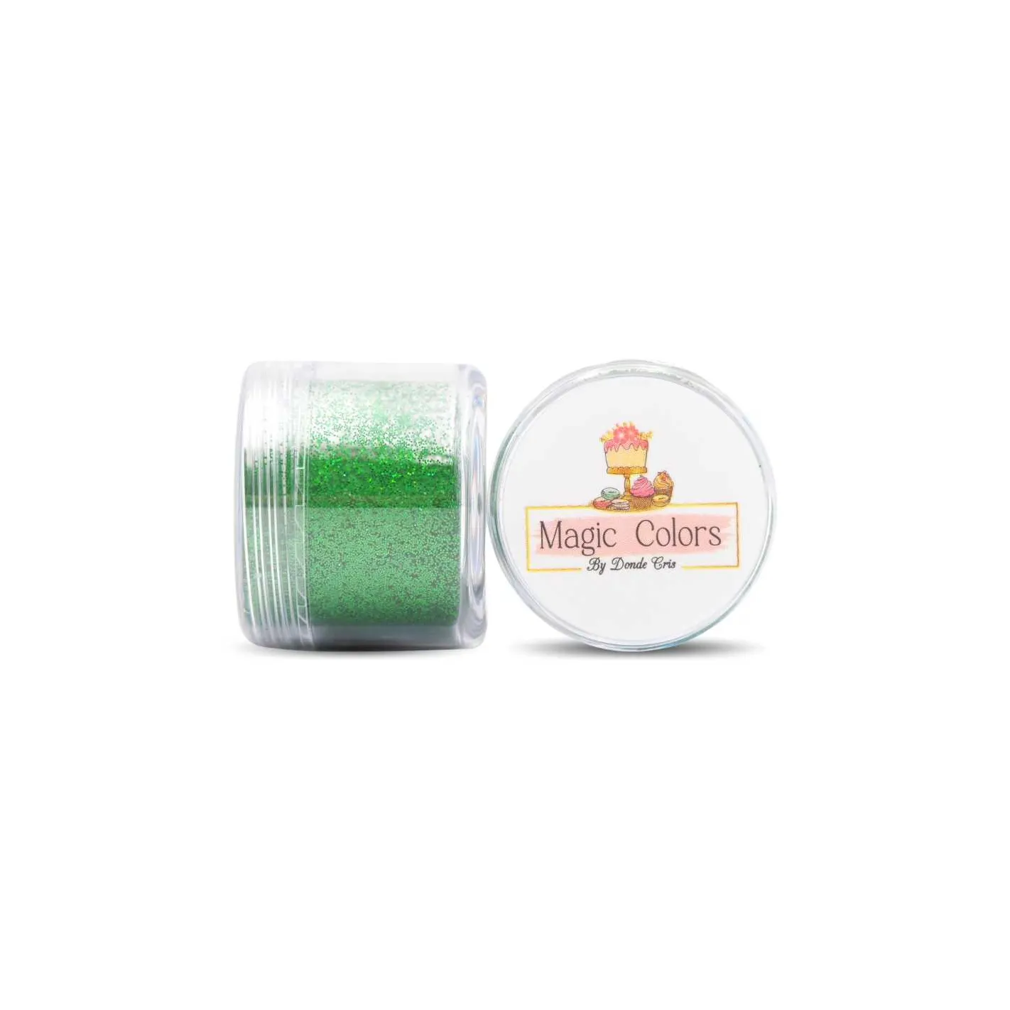 Verda Magic Diamantina Comestible Verde Oscuro de 10 Gramos MAGIC COLORS 7443006010391