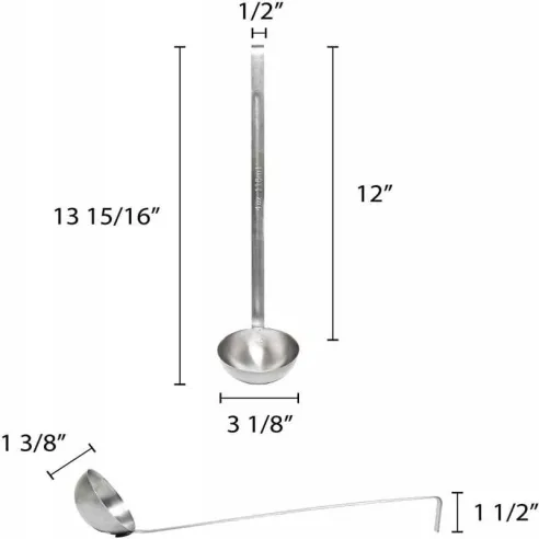 Cucharon de Acero Inoxidable de 2 Piezas, Capacidad de 4 Onzas THUNDER SLTL005