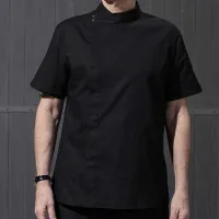 Gabacha Negra con Broches, Manga Corta Talla 3XL CHECKEDOUT CU119D0100Y-3XL 2