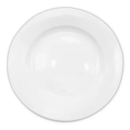 Plato Redondo de Porcelana Borde Ancho 9 Pulgadas Blanco CATER MAX 844