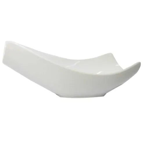 Bowl Rectangular de Porcelana con Forma de Canoa 22 x 10 Centimetros Blanco CATER MAX 15062-1