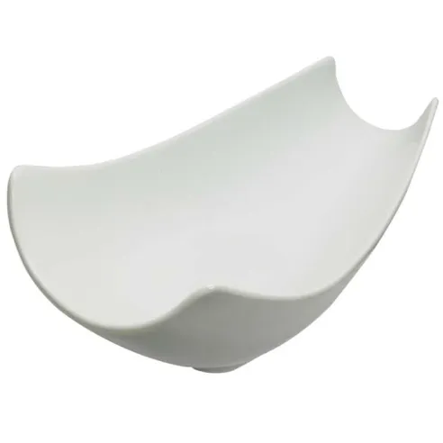 Bowl Rectangular de Porcelana con Forma de Canoa 26 x 13 Centimetros Blanco CATER MAX 15062-2