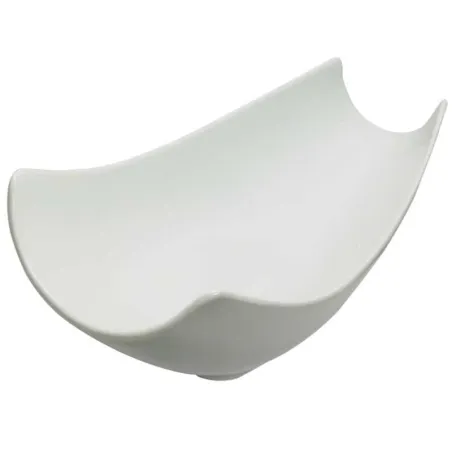 Bowl Rectangular de Porcelana con Forma de Canoa 26 x 13 Centimetros Blanco CATER MAX 15062-2