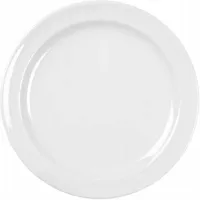 Plato Redondo de Melamina de Borde Ancho de 9 Pulgadas de Color Blanco MASTER CHEF 209-WHITE