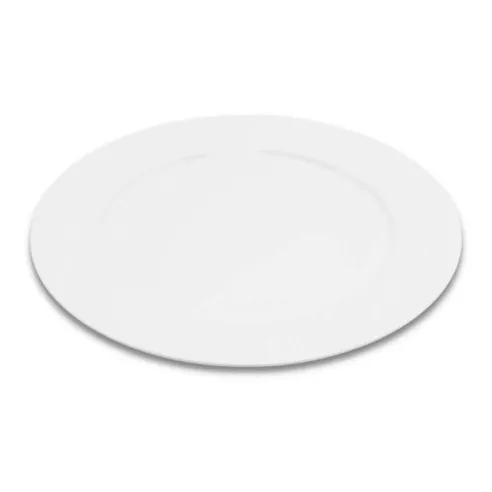 Plato Redondo de Porcelana de Borde Ancho 9 Pulgadas Blanco ARNI S0005