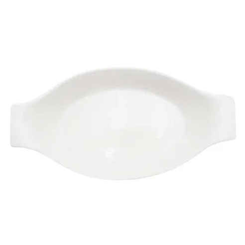 Plato Gratin Ovalado de Porcelana 12 Pulgadas Blanco ARNI S0564