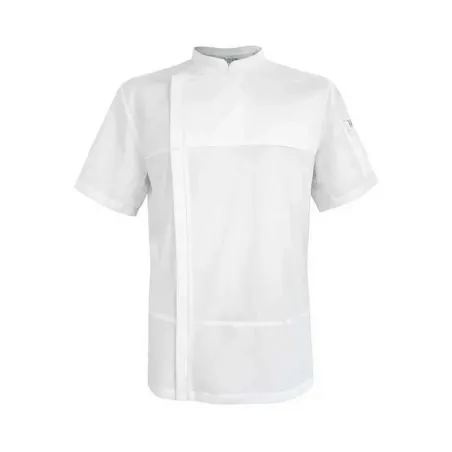 Gabacha Ice Cool de Manga Corta de Color Blanco, Talla XL CHECKEDOUT CU1126D002000Y-XL