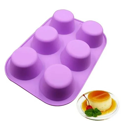 Molde para Cupcakes de Silicon de 6 Cavidades MASTER CHEF B01-RMSM-002