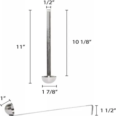 Cucharon de Acero Inoxidable de 2 Piezas Capacidad de 1 Onza THUNDER SLTL002